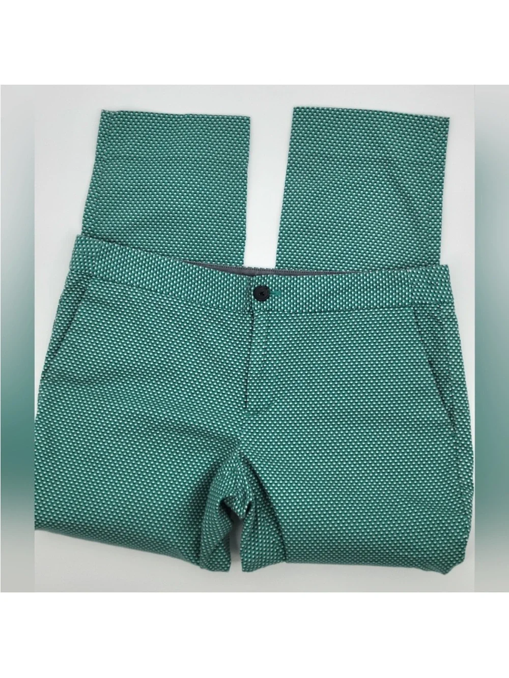 Banana Republic Hampton Fit Green Pattern Pants, Size 6